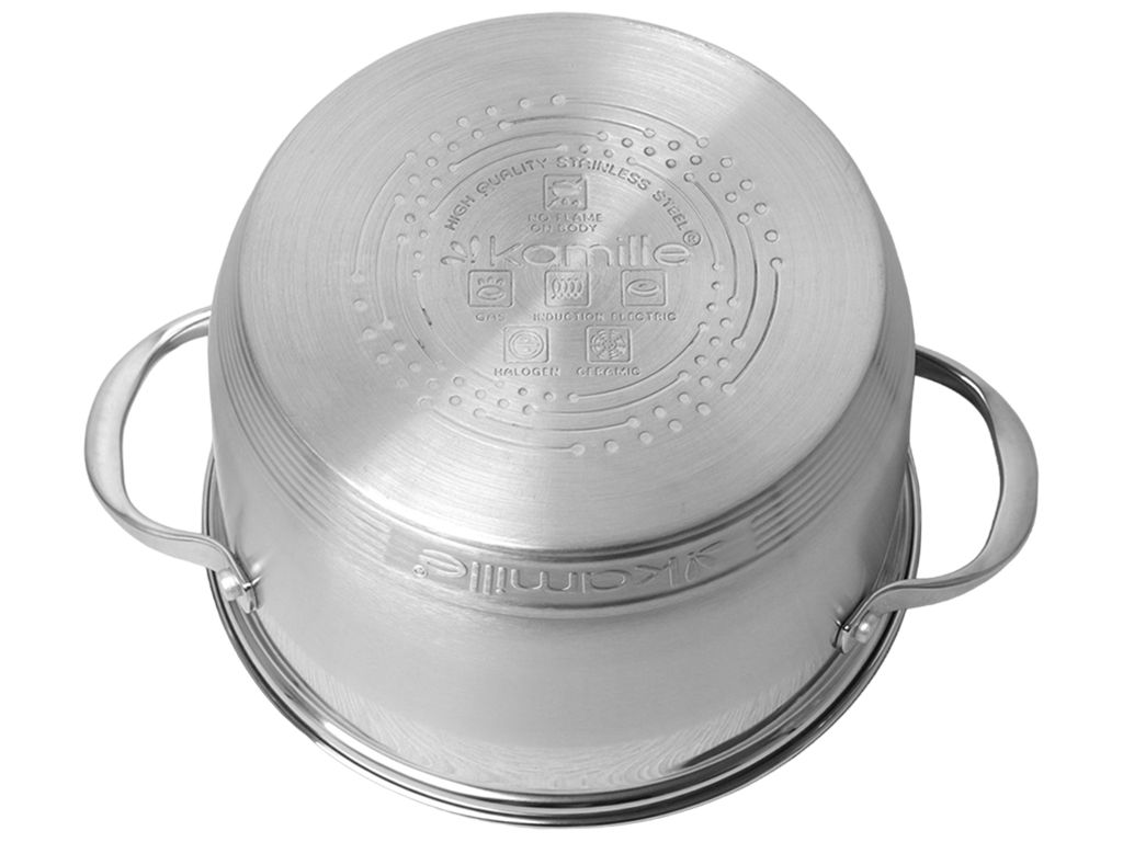 Кастрюля с крышкой Kamille нержавеющая сталь, 7-слойное дно D20см 3,9л