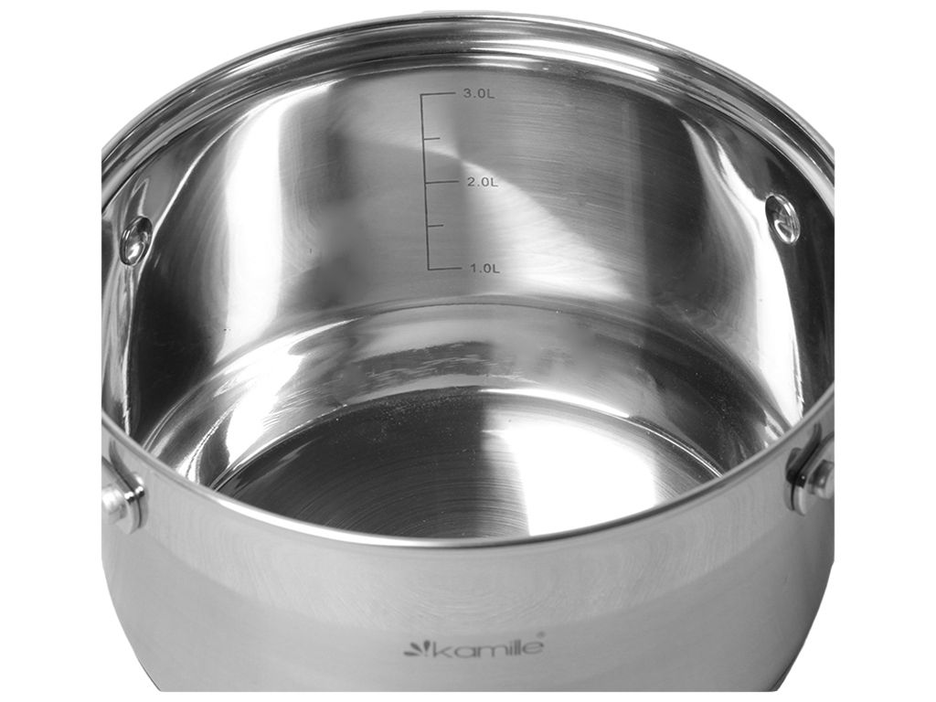 Кастрюля с крышкой Kamille нержавеющая сталь, 7-слойное дно D20см 3,9л