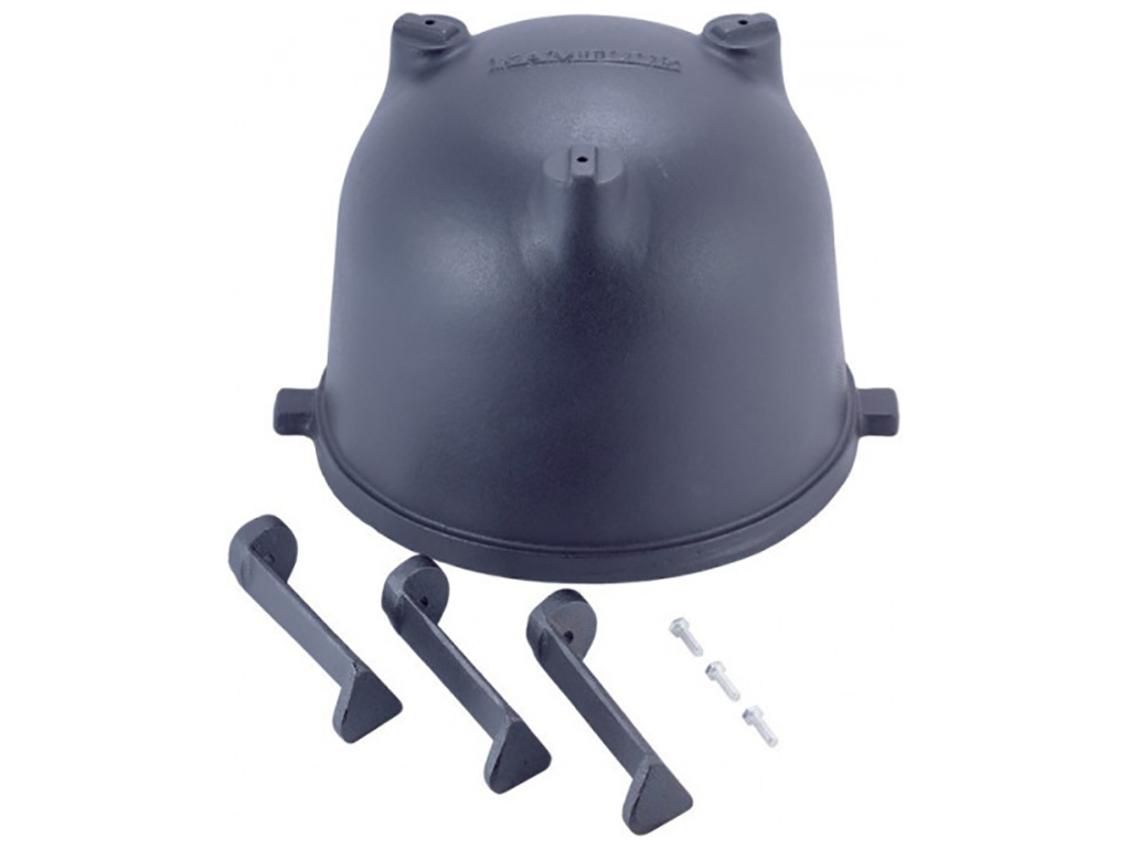 Котелок чугунный с крышкой Kamille на ножках, с креплениями 15л