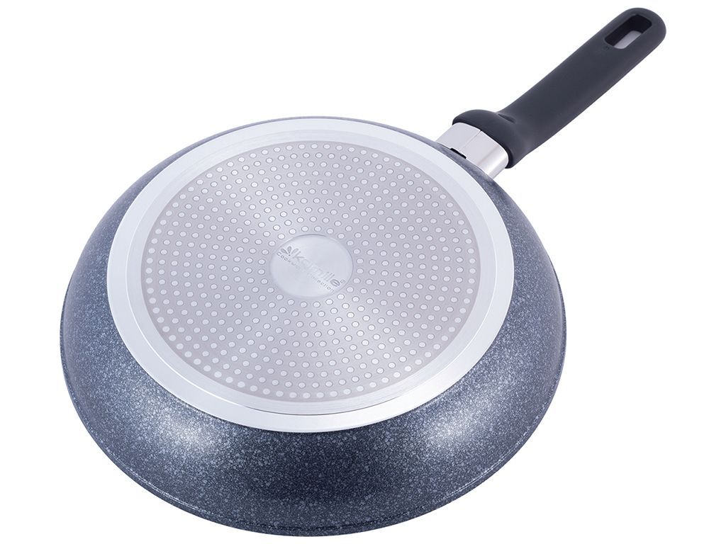 Сковорода Kamille с покрытием черный мрамор из алюминия D28см