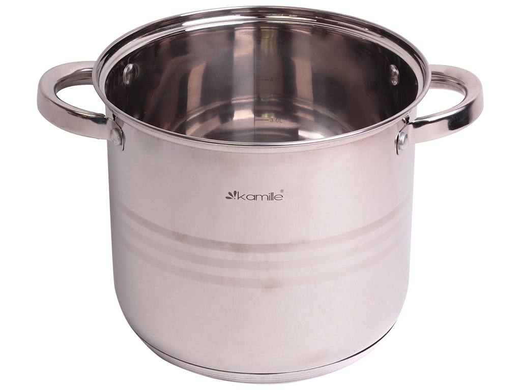 Набір каструль Kamille з нержавіючої сталі 6 предметів (5л, 6,5л, 8л)