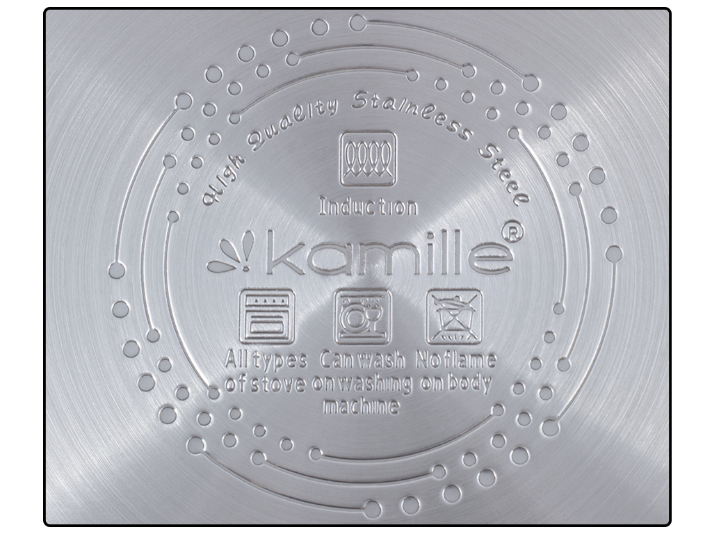 Набір каструль Kamille з нержавіючої сталі 4 предмети (16х9см 1,7л, 18х10см 2,4л)