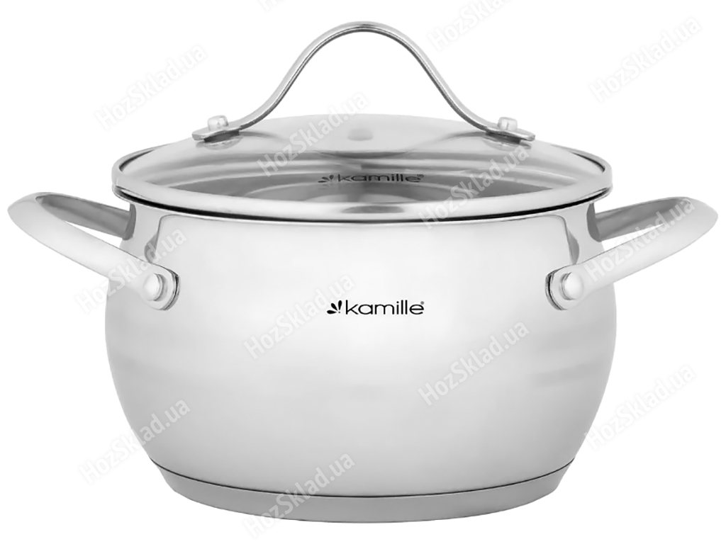 Набор кастрюль Kamille 4 предмета из нержавеющей стали, 2,1л, 3,7л