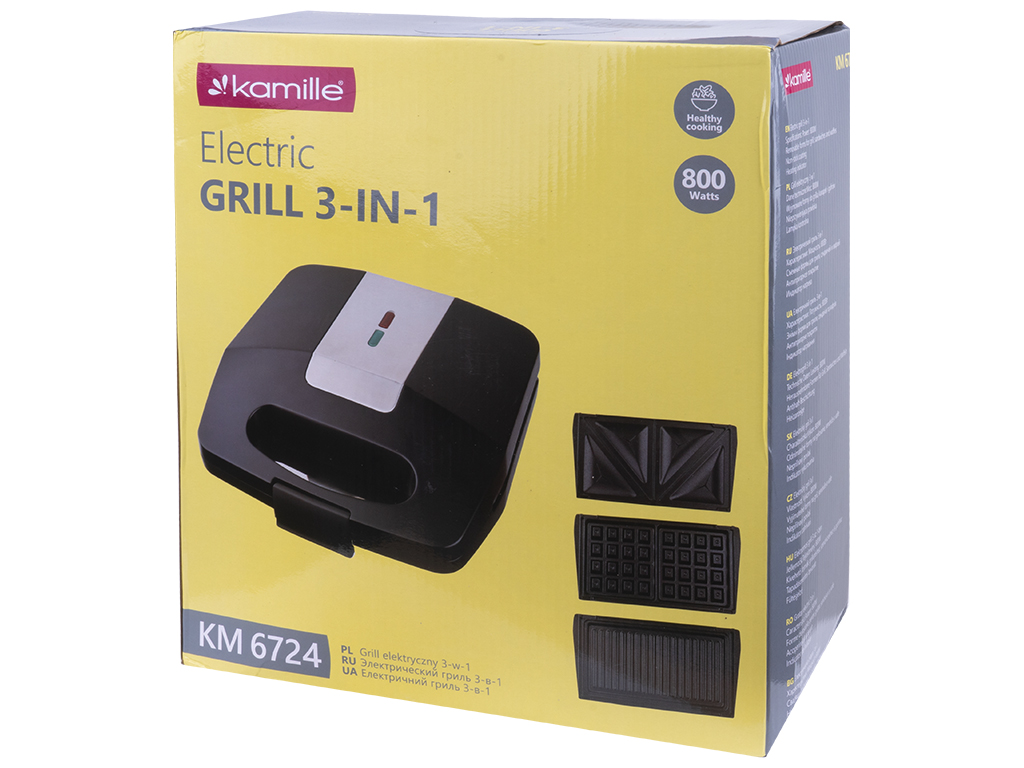 Электрический гриль Kamille 3в1, 23x14,5см