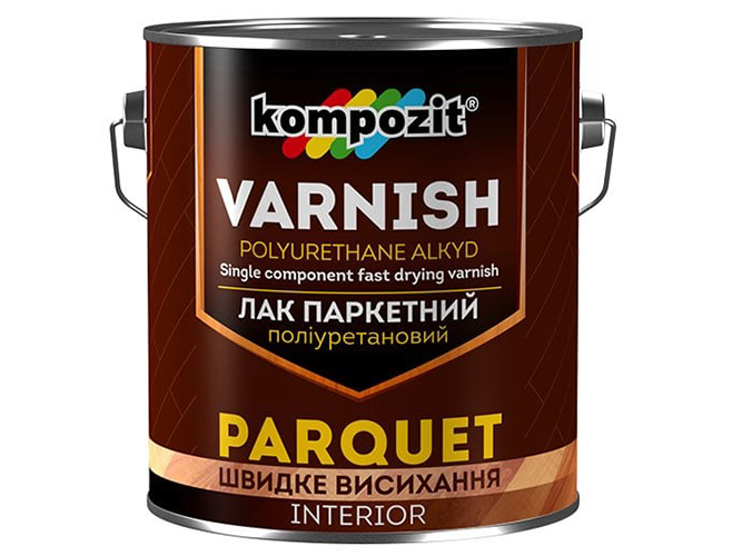 Лак паркетний поліуретановий Kompozit 0,7л напівматовий (Композит)