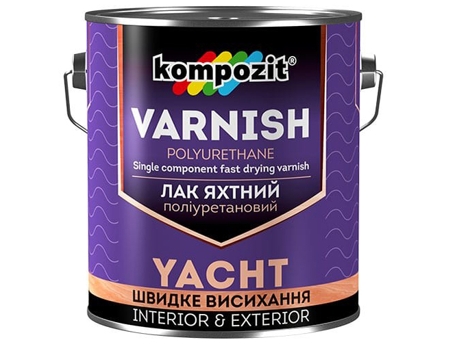 Лак яхтний поліуретановий Kompozit 2,5л глянцевий (Композит)
