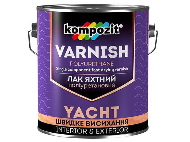 Лак яхтний поліуретановий Kompozit 2,5л напівматовий (Композит)