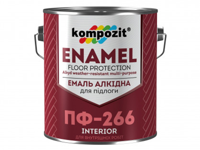 Эмаль для пола ПФ-266 Kompozit 2,8кг Желто-коричневая