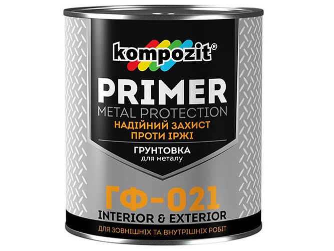 Грунтовка ГФ-021 Kompozit Червоно-Коричнева 0,9кг