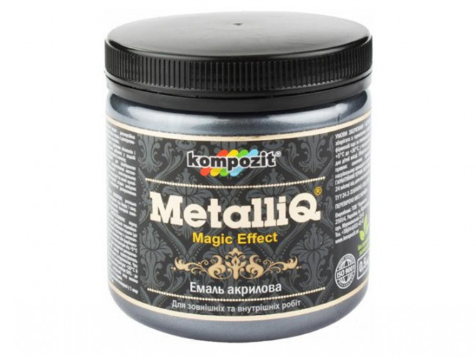 Эмаль акриловая MetalliQ "Черный жемчуг" 0,5л