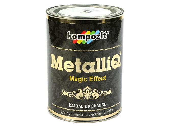 Емаль акрилова MetalliQ "Золото" 0,9л