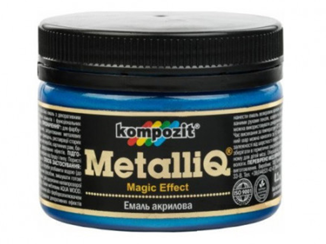 Емаль акрилова MetalliQ "Блакитне сяйво" 0,1л