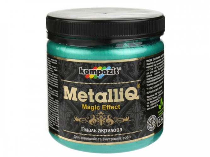 Емаль акрилова MetalliQ "Смарагд" 0,5л