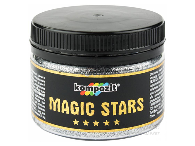 Гліттер Kompozit MAGIC STARS Срібло 60г