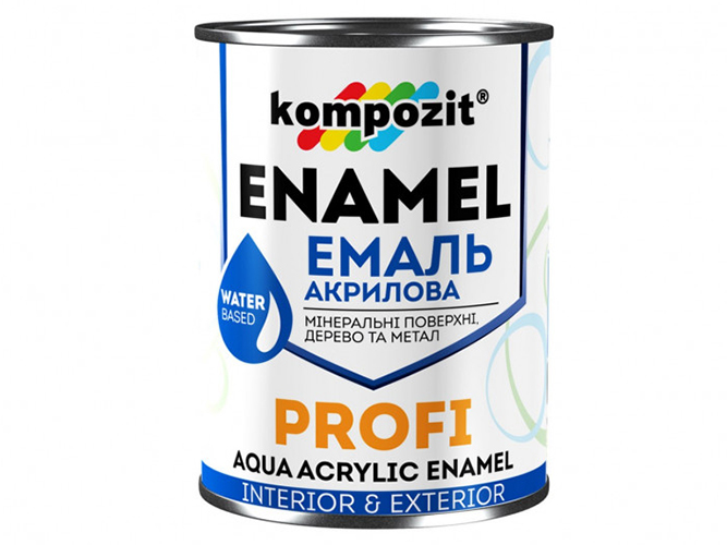 Емаль акрилова PROFI Коричнева/глянцева/0,8л