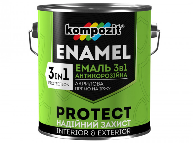 Емаль антикорозійна 3в1 PROTECT, Коричнева 2,7 кг