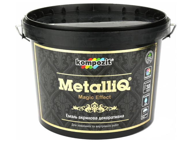 Емаль акрилова MetalliQ "Золото" 3,5 л