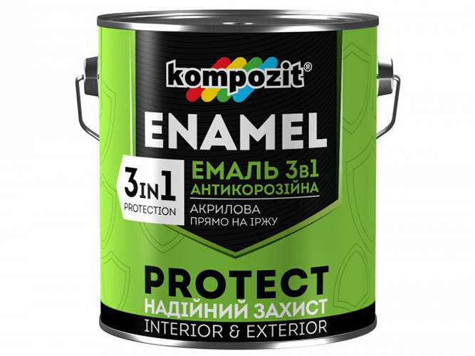 Эмаль антикоррозионная 3в1 PROTECT, Серебристая 2,4кг