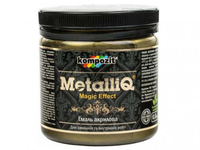 Емаль акрилова MetalliQ "Римське золото" 0,5л