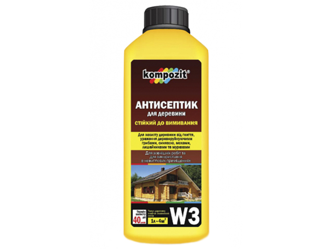 Антисептик W3 Kompozit водостійкий 1л (Композит)