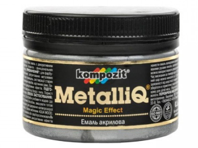 Емаль акрилова MetalliQ "Платина" 0,1л