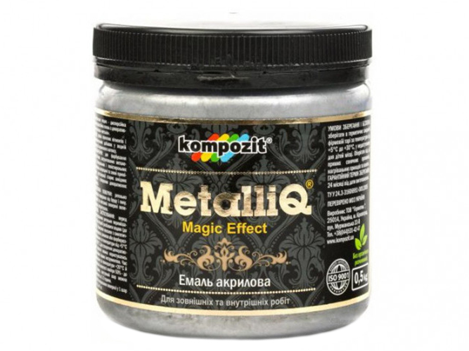 Емаль акрилова MetalliQ "Платина" 0,5л