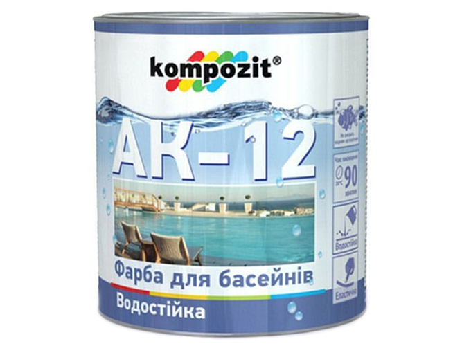 Фарба для басейнів Kompozit АК-12 0,9 кг (Композит АК-12)