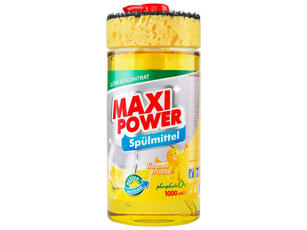 Засіб для миття посуду Maxi Power Лимон, 1л