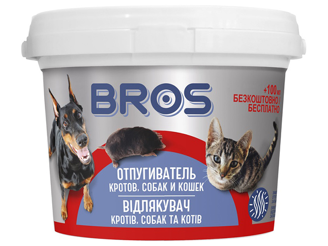 Отпугиватель кротов, собак и кошек Bros, 450мл