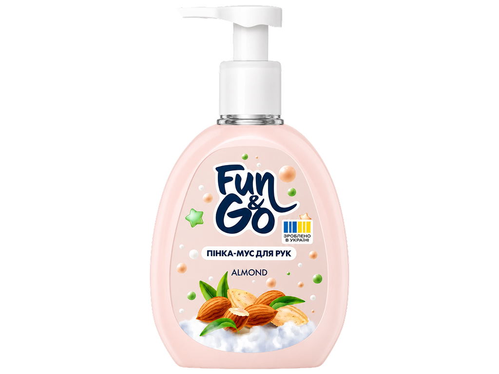Пінка-мус для рук Fun&Go Almond, з екстрактом мигдалю, 300 мл