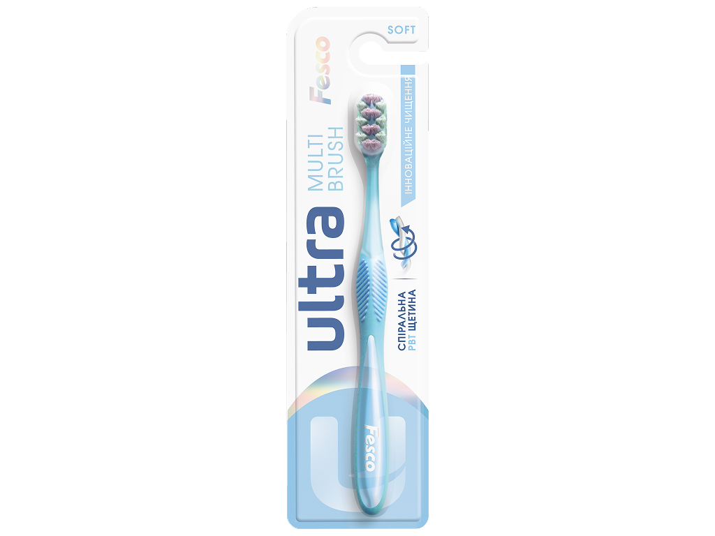 Зубная щетка Fesco Ultra Multibrush Soft голубая. Зубная щетка Fesco Ultra Multibrush Soft голубая.