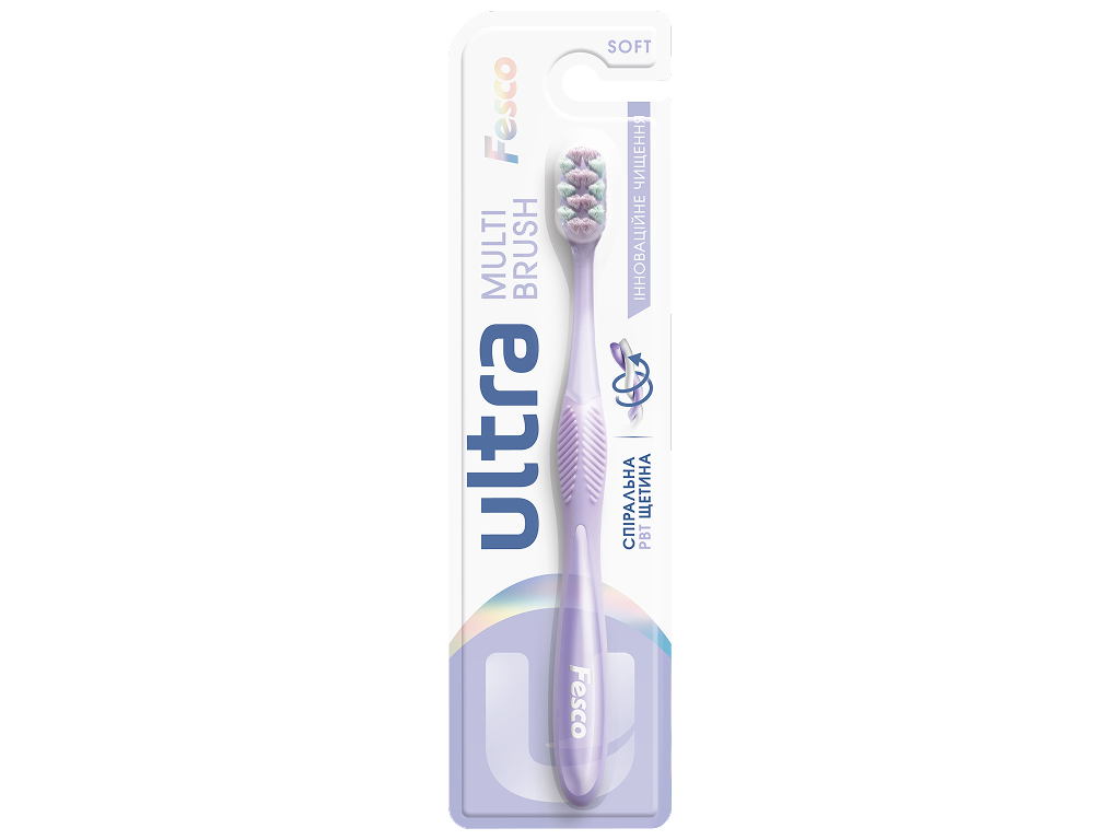 Зубна щітка Fesco Ultra Multibrush Soft фіолетова.