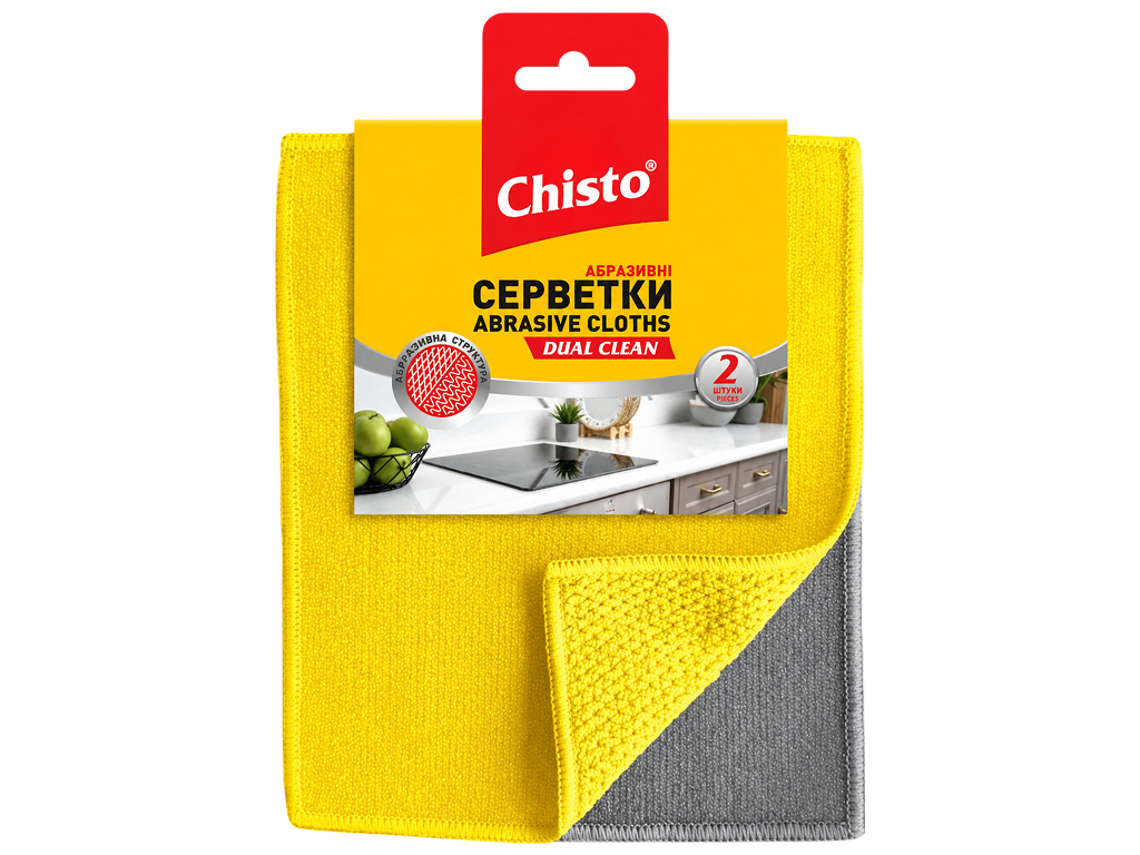 Салфетки абразивные Chisto Dual Clean, 16×24см, 2шт, (цена за набор)