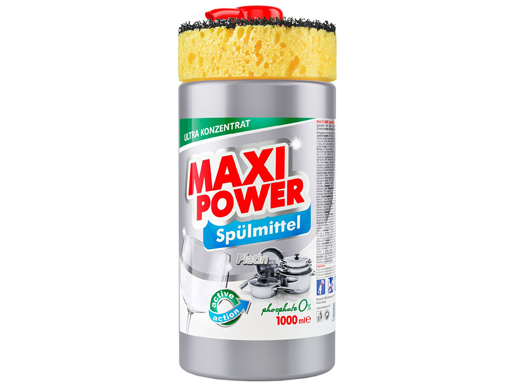 Засіб для миття посуду Maxi Power Платинум, 1л