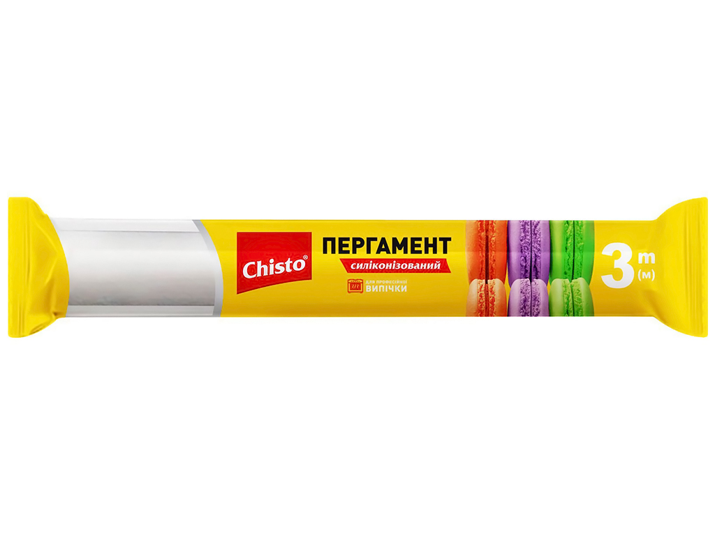 Пергамент для выпечки Chisto, силиконизированный, 3м