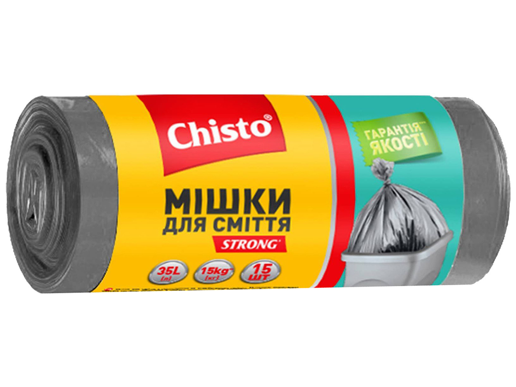 Пакеты для мусора Chisto strong, 35л, 15шт