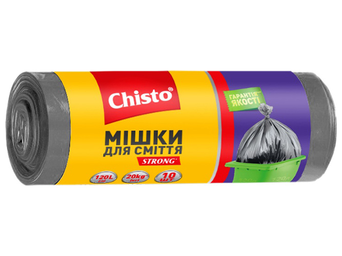 Пакеты для мусора Chisto strong, 120л, 10шт