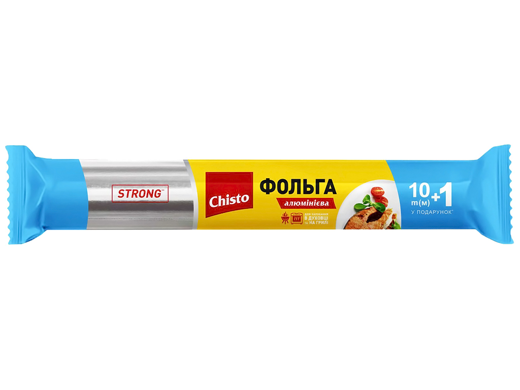 Фольга алюминиевая Chisto для пищевых продуктов 11 м, толщина 14 мкм