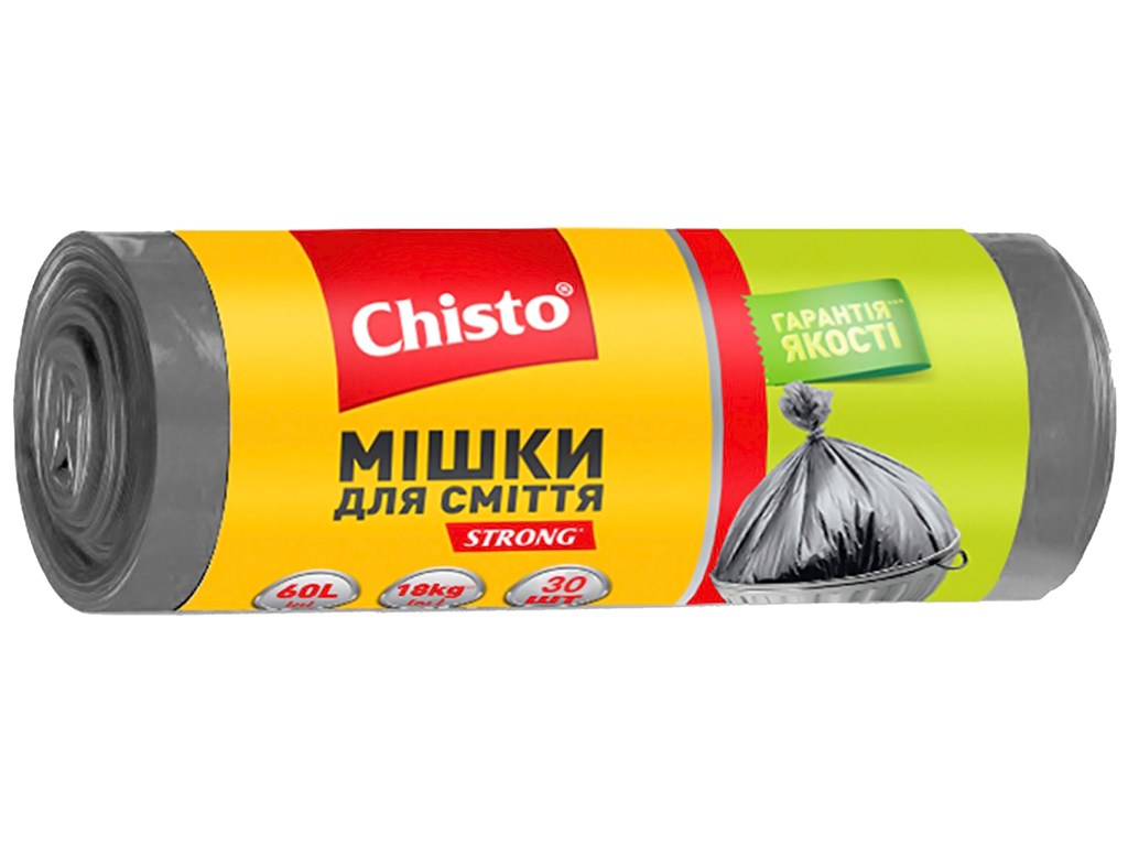 Пакеты для мусора Chisto strong, 60л, 30шт