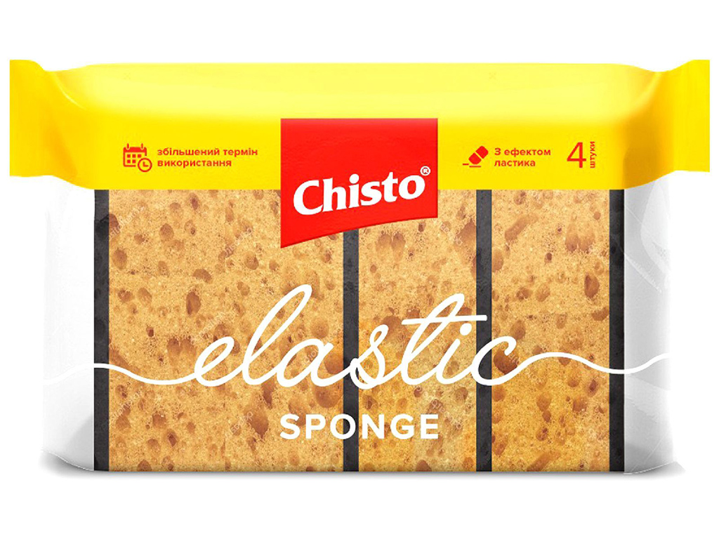 Губки кухонные Chisto Elastic Sponge, 4шт