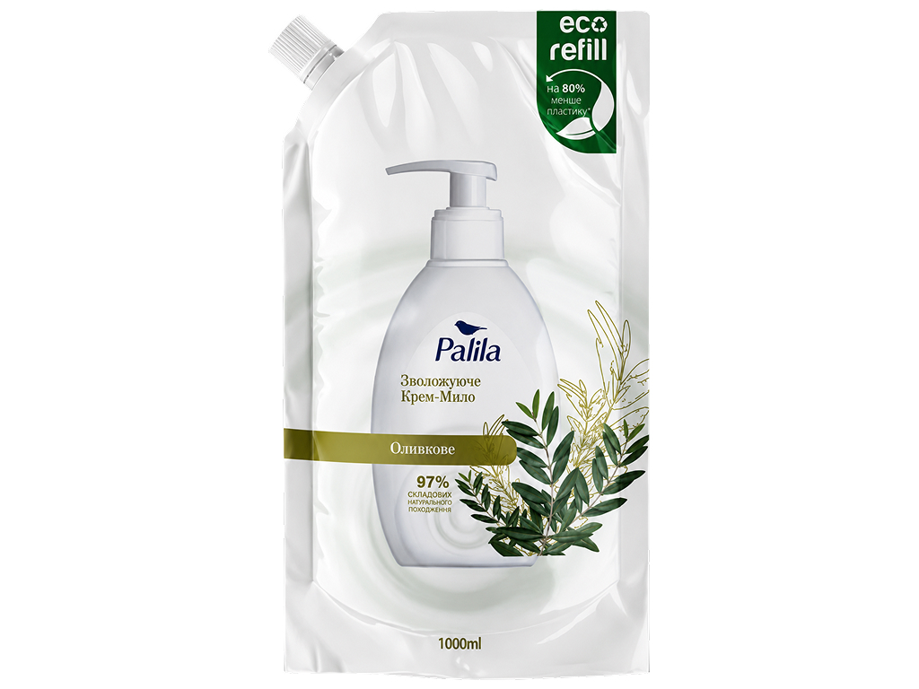 Крем-мило Palila Оливкове, зволожувальне, eco refill, дой-пак, 1 л