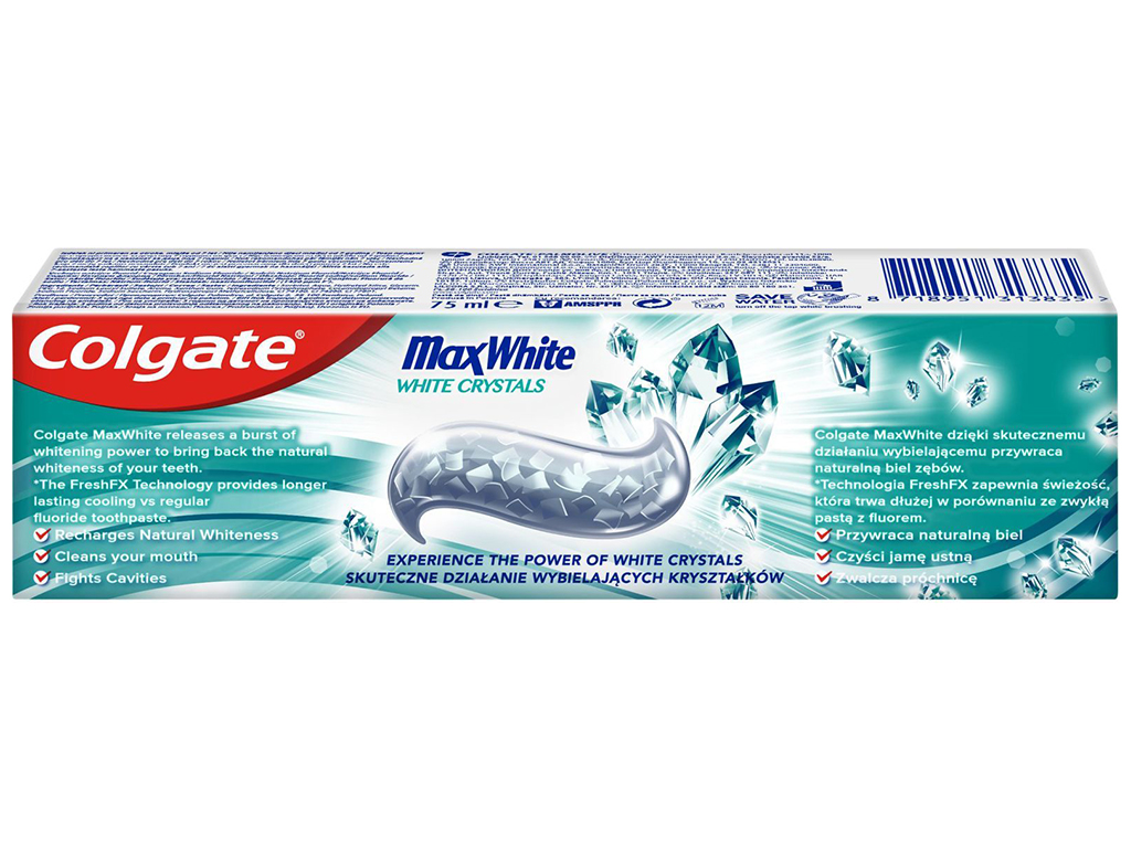 Зубна паста Colgate Max White White Crystals, 75мл