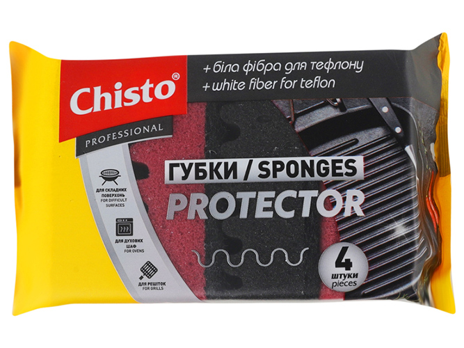 Губки кухонные Chisto Protector, 4шт
