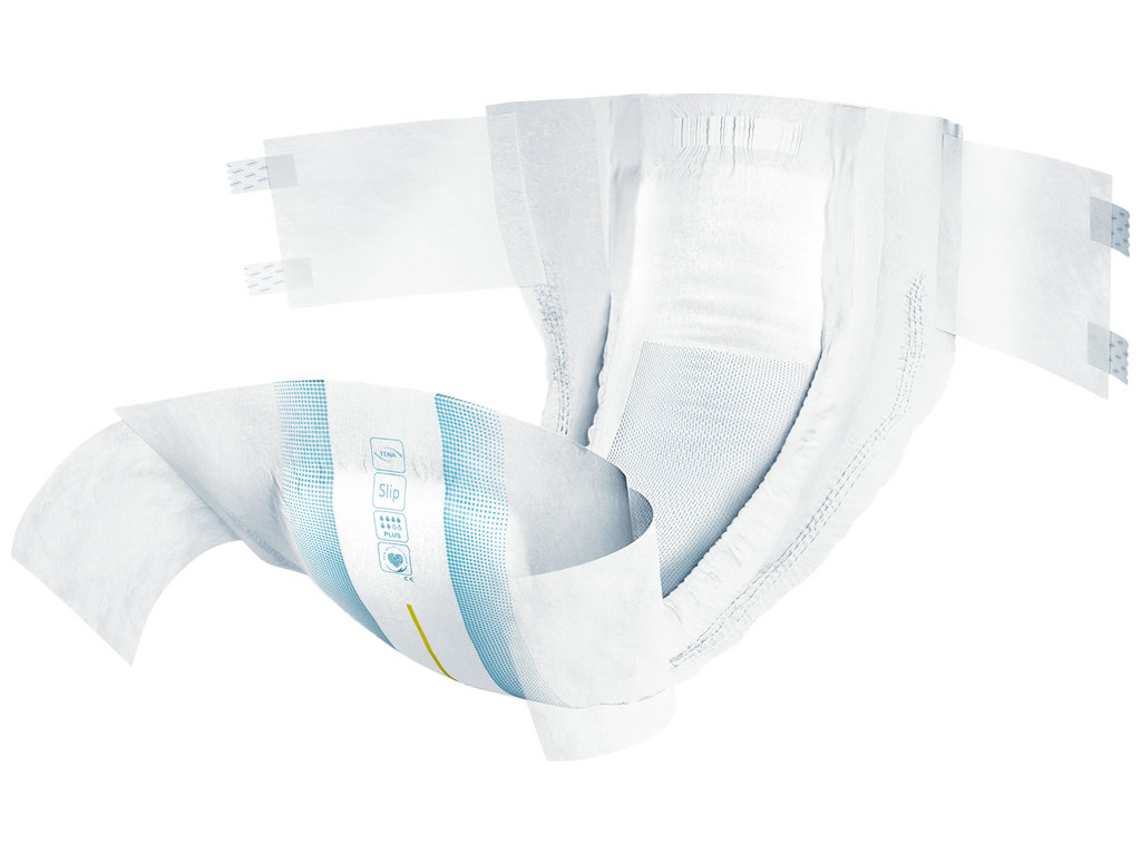 Підгузки для дорослих Tena Slip Plus, одноразові, поліестер, целюлоза, 5 крапель, 73-122см, 30шт