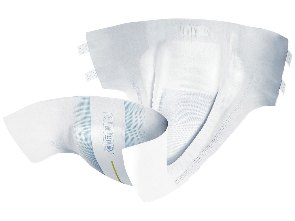 Подгузники для взрослых Tena Slip Plus, одноразовые, полиэстер, целлюлоза, 5 капель, 92–144см, 30шт