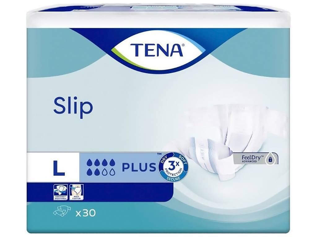 Підгузники для дорослих Tena Slip Plus Large, 6капель, 30шт