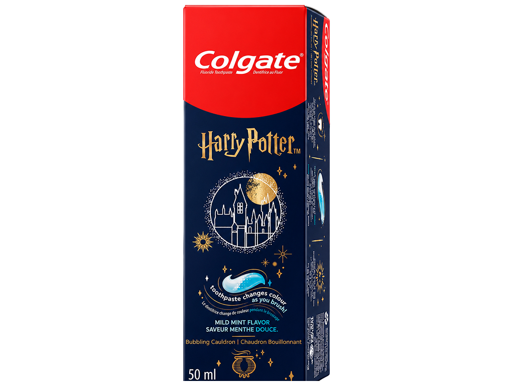 Детская зубная паста Colgate Harry Potter, меняет цвет на синий, 6-9 лет, 50 мл