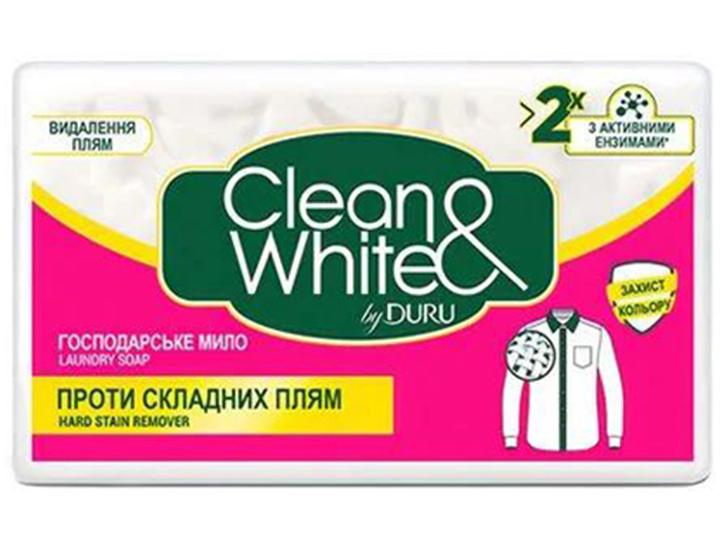 Господарське мило Duru Clean&White, проти складних плям, 120г