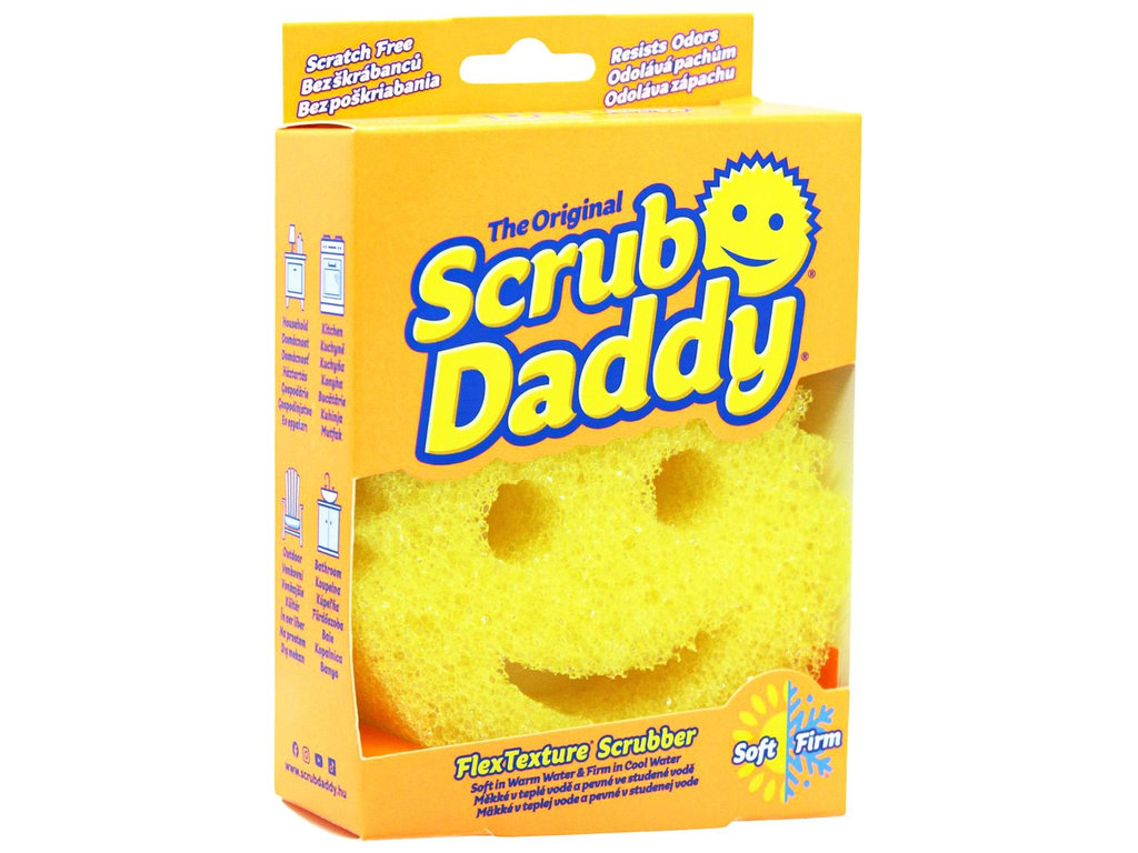 Губка кухонная Scrub Daddy, FlexTexture, 16×11×4см, цвет жёлтый