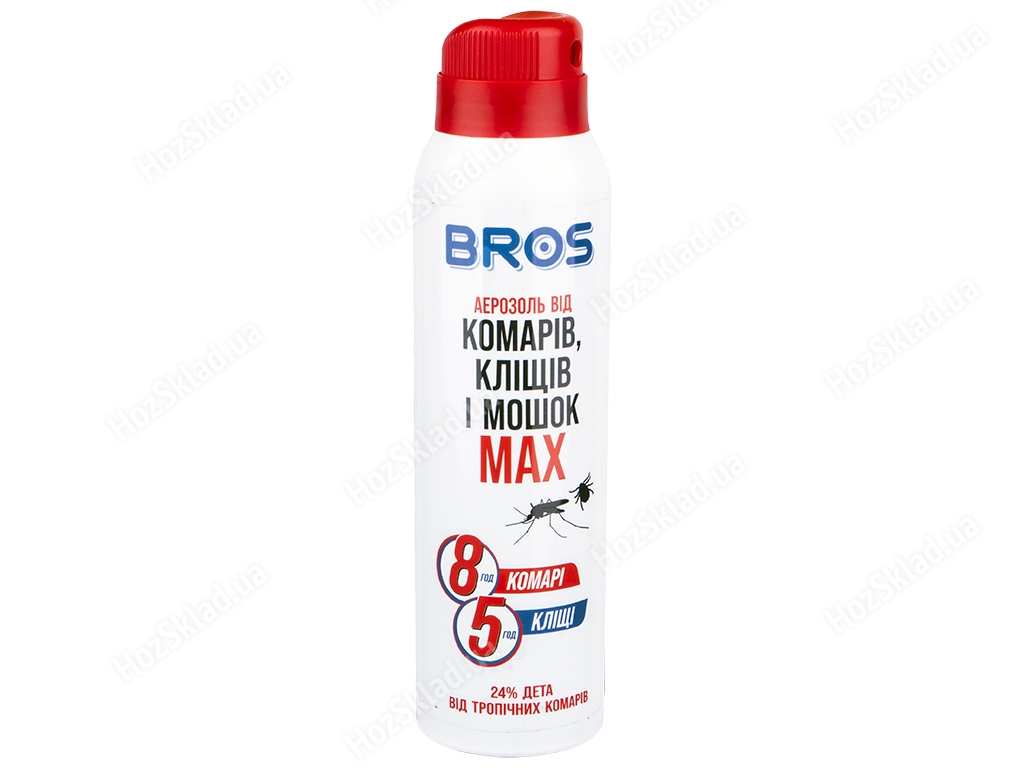 Репелентний засіб Bros Аерозоль, від комарів, кліщів і мошок, 90мл, Мах